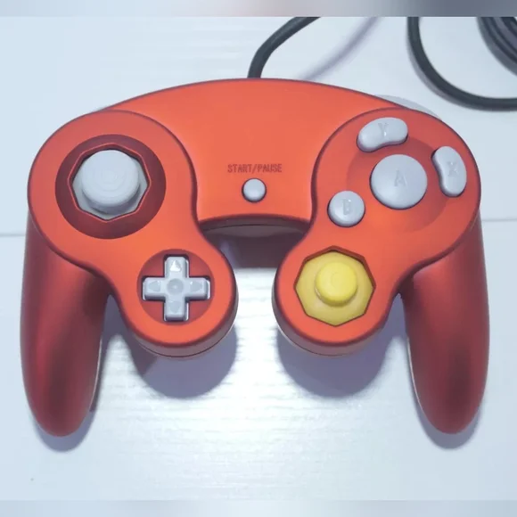 Warm Red Nintendo GameCube Console DOL-001 (USA) w/ OEM Metallic Red Controller